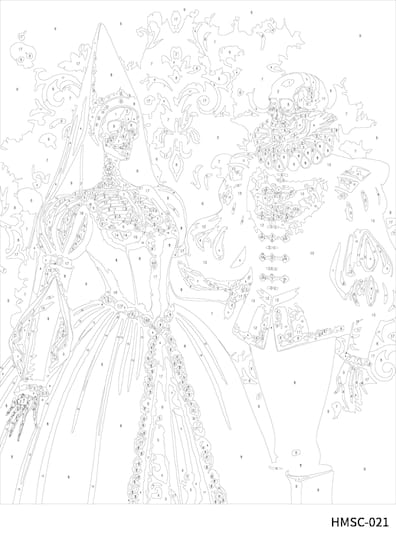 11" x 14" Skeleton Couple Paint-by-Number Kit by Artist's Loft®